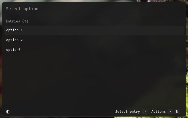 dmenu list view