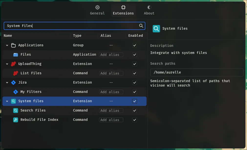Edit search paths from settings
